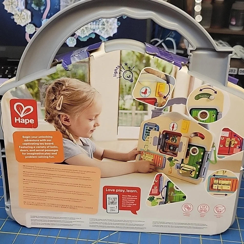 Hape Lock & Learn Playboard Ages 3-6 Years New In Package